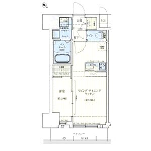 スワンズシティ神戸湊川 IIの間取り図