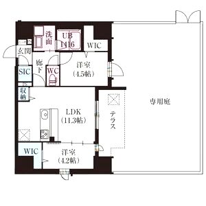 スプランディッドX(テン)の間取り図