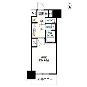 プランドール江戸堀レジデンスの間取り図