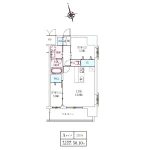 スプランディッドライズ新大阪ノースの間取り図