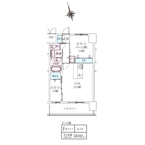 スプランディッドライズ新大阪ノースの間取り図