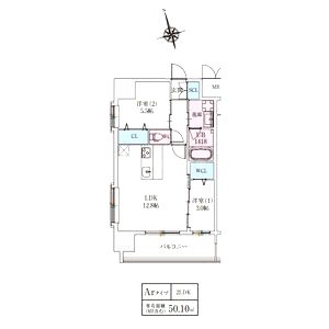 スプランディッドライズ新大阪ノースの間取り図