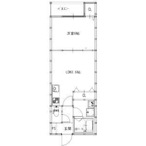 EIJU粉浜駅前の間取り図