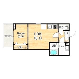 ジーメゾン立花レヴリアの間取り図
