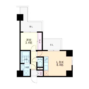 ラクラス新大阪の間取り図