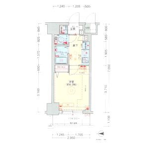 エステムプラザミッドプレイスの間取り図