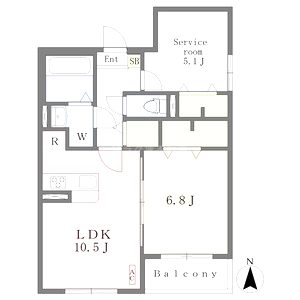 ラウレア元塩町の間取り図