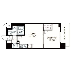 S-RESIDENCE日本橋Qualierの間取り図