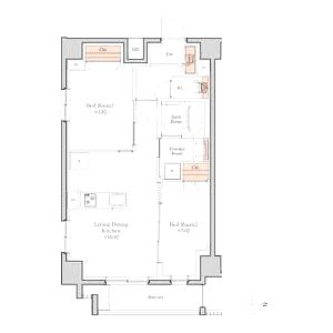 ジオエント四条大宮の間取り図