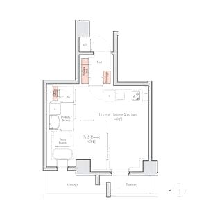 ジオエント四条大宮の間取り図