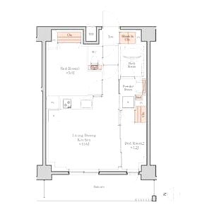 ジオエント四条大宮の間取り図