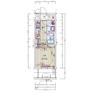 プレサンス梅田ヴェルテの間取り図