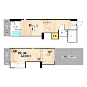 U residence 弁天町 (是空弁天)の間取り図