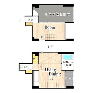 U residence 弁天町 (是空弁天)の間取り図