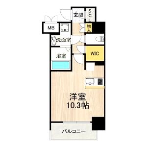 メルディア大正D.C.の間取り図