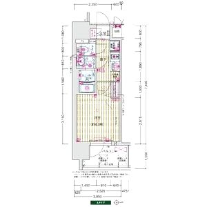 プレサンス深江橋ラヴィゲートの間取り図