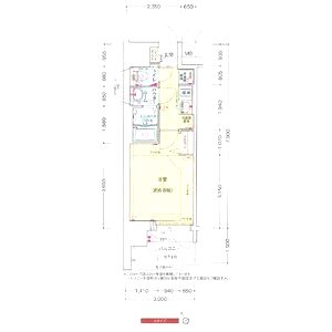 プレサンス大国町アドロッソの間取り図
