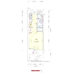 プレサンス大国町アドロッソの間取り図