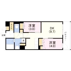 ファインレジデンス福島海老江の間取り図