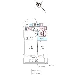 スプランディッド弁天町DUEの間取り図
