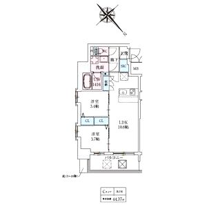 スプランディッド弁天町DUEの間取り図