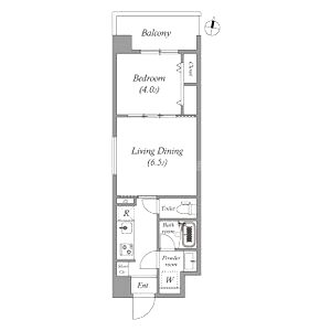 プランドール天王寺SOUTHの間取り図