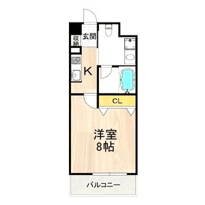グランツ西大橋(旧ルクレ立売堀)の間取り図
