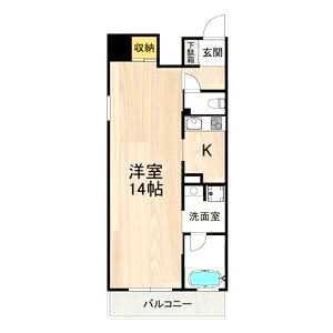 グランツ西大橋(旧ルクレ立売堀)の間取り図