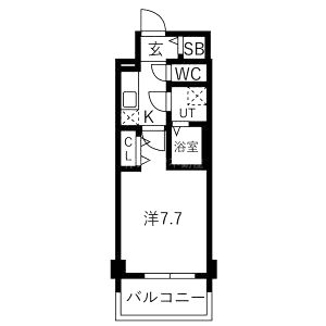 MELDIA CREST TAPP NAMBA-WESTの間取り図