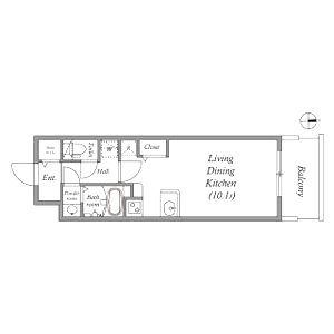 MELDIA CREST TAPP NAMBA-WESTの間取り図