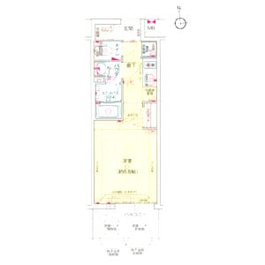 プレサンス大阪都島エレナードの間取り図