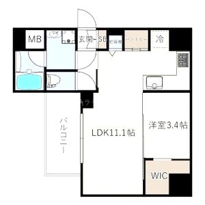 エスリードレジデンス ザ・グラン南堀江の間取り図