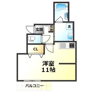 カサ苦楽園の間取り図