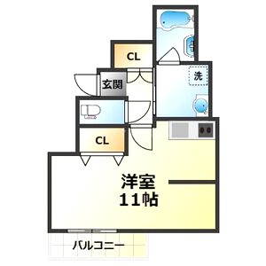 カサ苦楽園の間取り図