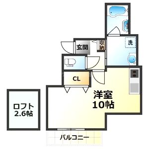 カサ苦楽園の間取り図