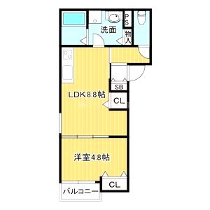 ベリッシモ蛍池の間取り図