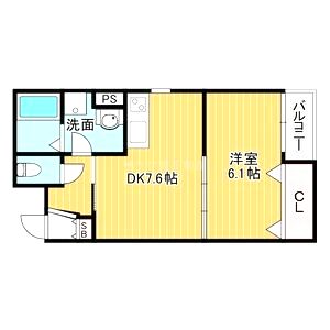 ベリッシモ蛍池の間取り図