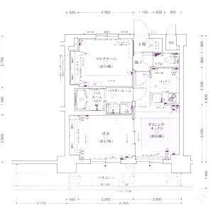 エステムプラザ難波WESTIIプレディアの間取り図