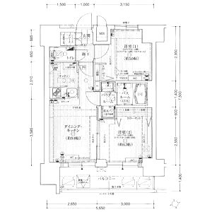 エステムプラザ難波WESTIIプレディアの間取り図