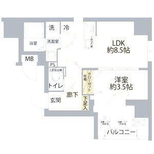 ディアレイシャス湊川公園の間取り図