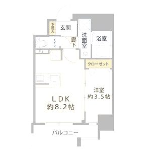 ディアレイシャス湊川公園の間取り図