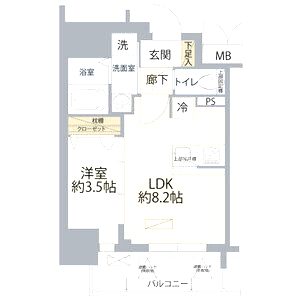 ディアレイシャス湊川公園の間取り図