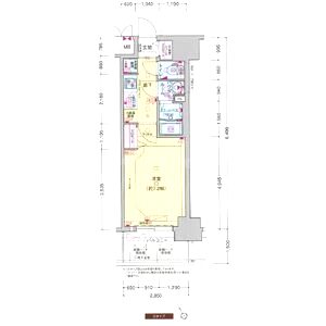 プレサンス大国町ラヴェニールの間取り図