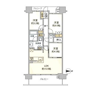 ジオ千里中央ザ・レジデンスの間取り図