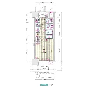 プレサンス野江内代ペルティエの間取り図