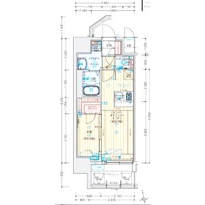 アドバンス大阪ブリアントの間取り図