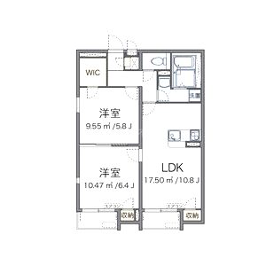 ミランダ錦城の間取り図