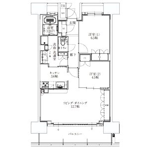 アーバンエース五条公園パルの間取り図