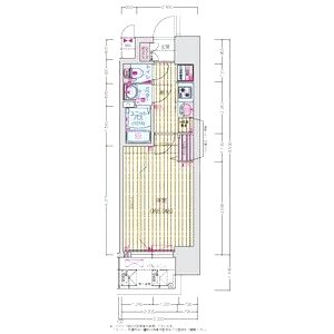 プレサンス芦原橋ヴィブラスの間取り図