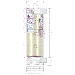 プレサンス芦原橋ヴィブラスの間取り図
